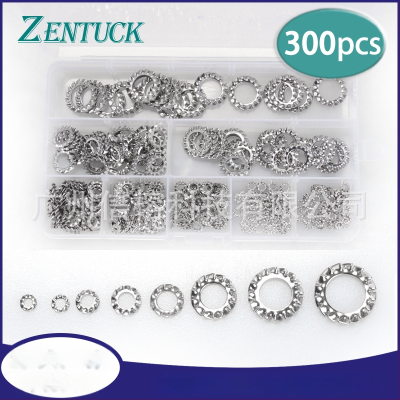 Išorinė dantyta plokštė užveržimo iš nerūdijančio plieno 304, 300 vnt., hrizantemos formos