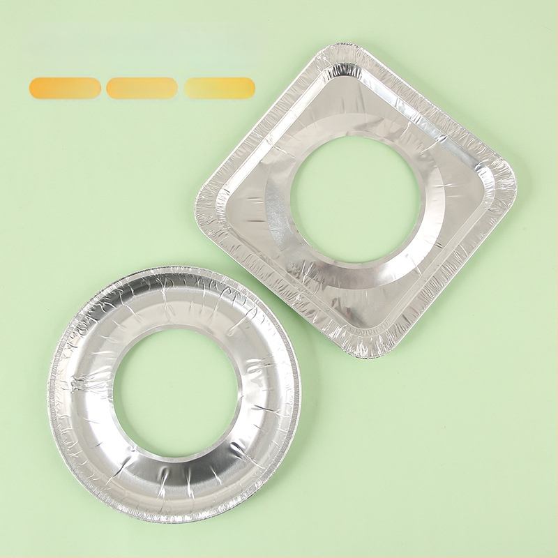 Dujinės viryklės aliuminio folijos kilimėlis, apsauginis, apvalus, 50 mikronų, viryklės kilimėlis, Dongsheng