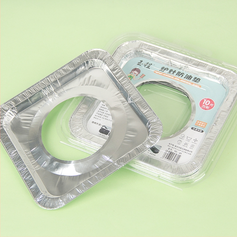 Dujinės viryklės aliuminio folijos kilimėlis, apsauginis, apvalus, 50 mikronų, viryklės kilimėlis, Dongsheng