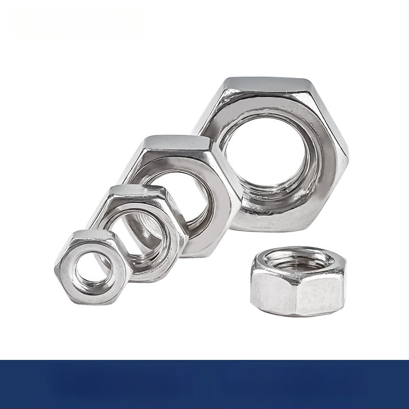 Šešiakampių veržlių rinkinys dėžutėje, 405 vnt, 304 nerūdijantis plienas, DIN 934, A2-70