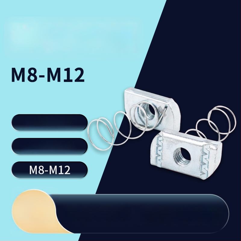 Galvanizuota spyru matočio C- formos plieno komponentui — stačiakampė diržo matica, priešslydžio varžtas, Prekė Building, Standartas JIS B1185-6-2010, Danga: galvanizuota, Klasė B, Tvirtumas 4.8