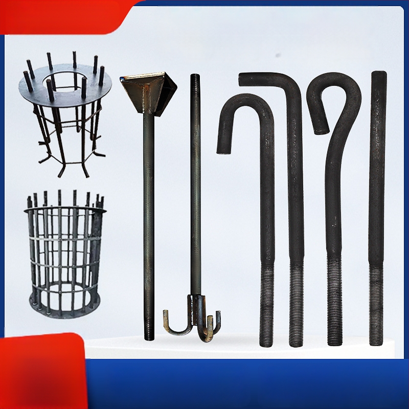 Ankurpoldid teraskonstruktsioonidele – sisseehitatud komponendid, GB799, süsinikterasest Q235, pinnatöötlus: tõeline värv