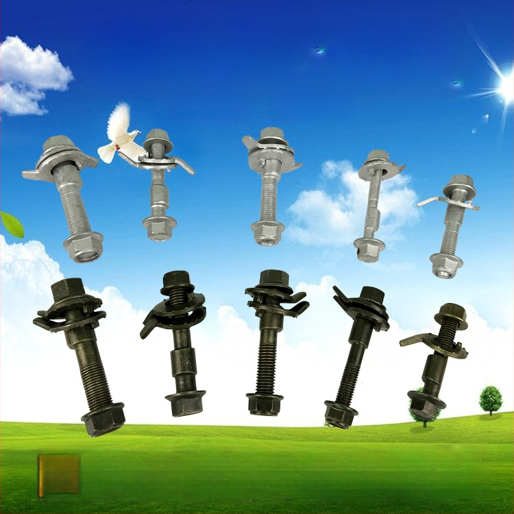 Ektsentrilised kruvid nelja ratta positsioneerimiseks, klass 12.9, süsinikterasest, pinnatöötlus Dacrotizing, DIN 65438-1993, kogupikkus 80 mm