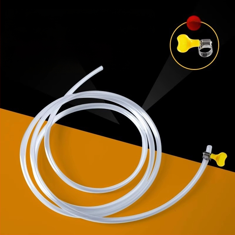 Pamata šildymo vamzdelis su oro išleidimo vožtuvu ir drenažo žarna