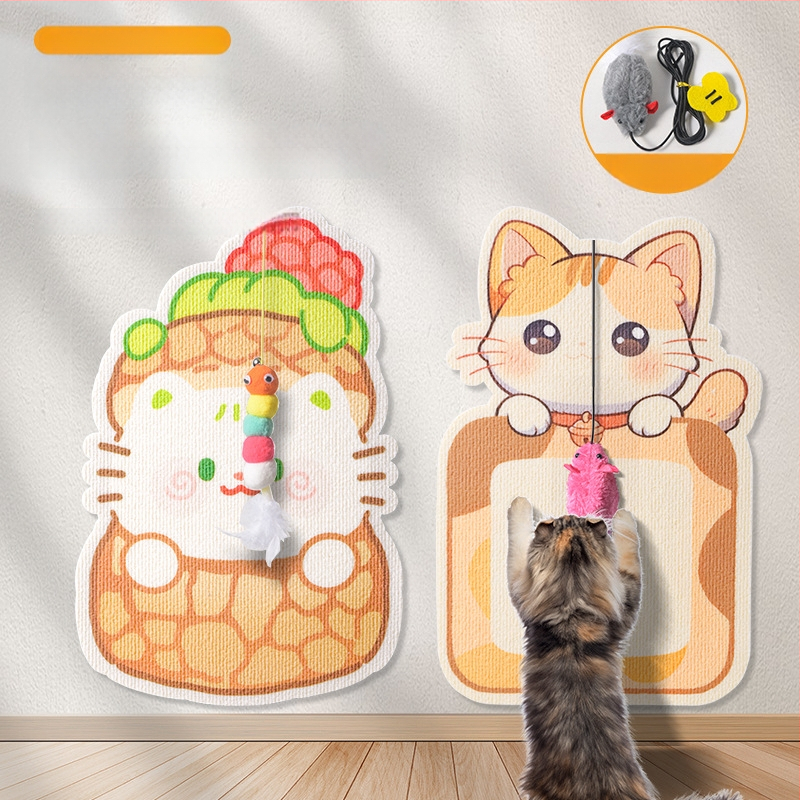 Katės įbrėžimų plokštė iš PVC, vertikalus sieninis tvirtinimas, galima pjaustyti, karikatūrų stilius, prekės ženklas Xinfeng Star