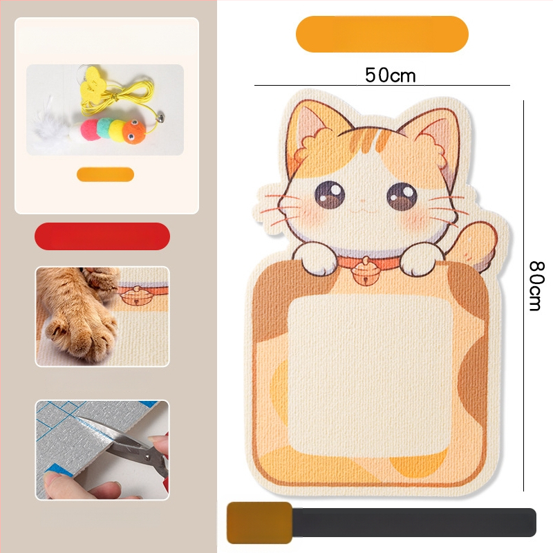 Katės įbrėžimų plokštė iš PVC, vertikalus sieninis tvirtinimas, galima pjaustyti, karikatūrų stilius, prekės ženklas Xinfeng Star