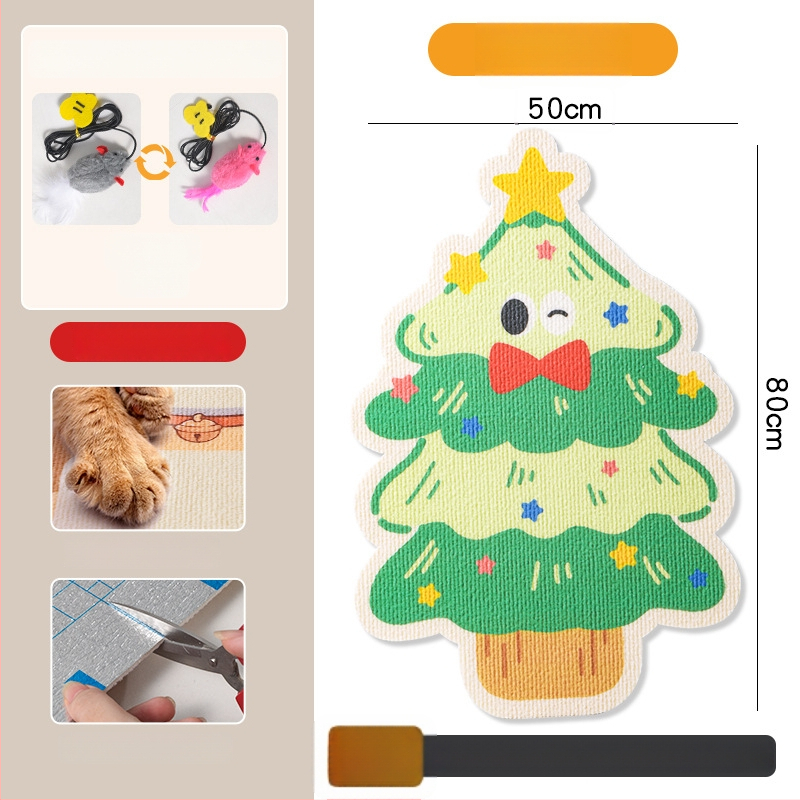 Katės įbrėžimų plokštė iš PVC, vertikalus sieninis tvirtinimas, galima pjaustyti, karikatūrų stilius, prekės ženklas Xinfeng Star