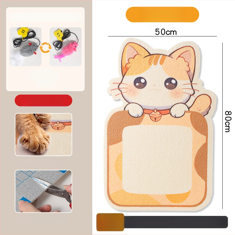 Katės įbrėžimų plokštė iš PVC, vertikalus sieninis tvirtinimas, galima pjaustyti, karikatūrų stilius, prekės ženklas Xinfeng Star