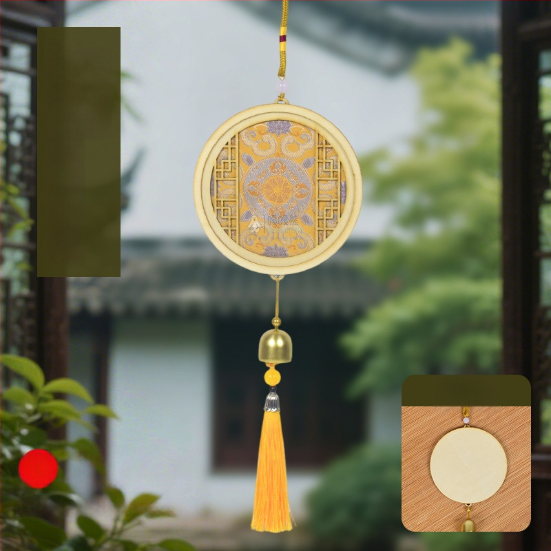 Mokoko medalis iš medžio — etninis, kinietiškas, naujo kinietiško stiliaus, senovinis stilius; Kodas 03