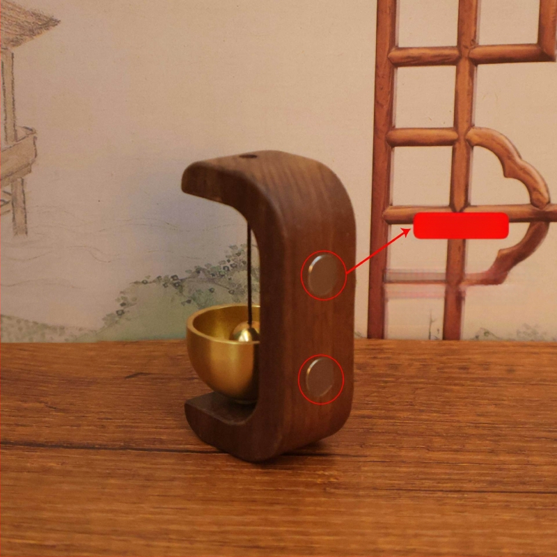 Varš durvju zvans ar vēja zvanu un magnētisku misiņa piekari, japāņu roku darbs