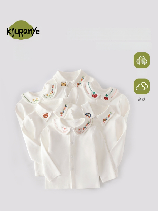 Unisex laste polo särk pikade varrukatega ja lapel-kaelusega, 100% puuvillane; sobib kevadeks, sügiseks ja talveks; mustrid: loomad, multikad, tähed, lilled