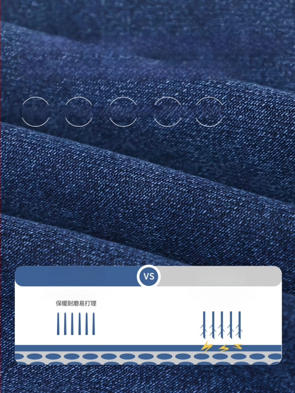 Laste džinsi stiilis püksid fleece-vooderduse, talvine 2025, keskel vöökoht, 76% puuvill, pehme puudutus