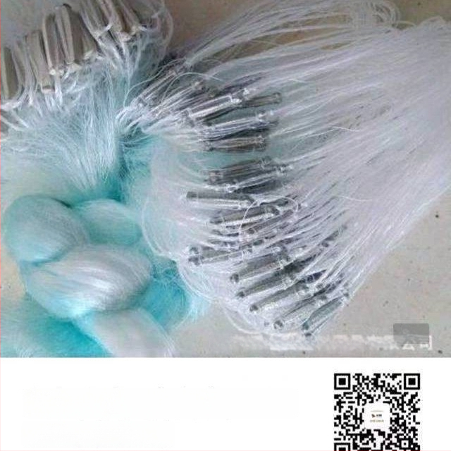 Kolmekihiline kalastustoruv võrk, nailonniitidest; sukeldumisvõrk; ava suurus 4 sõrme; traadi diameeter 0,11 mm; materjal: kalastusniit