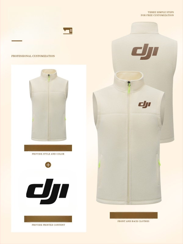 Meeste fliisvest – paks fleec, stand-up krae koos tõmblukuga, logotüübi trükk, tööriided