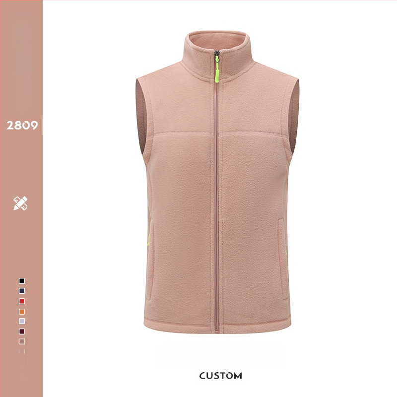 Meeste fliisvest – paks fleec, stand-up krae koos tõmblukuga, logotüübi trükk, tööriided