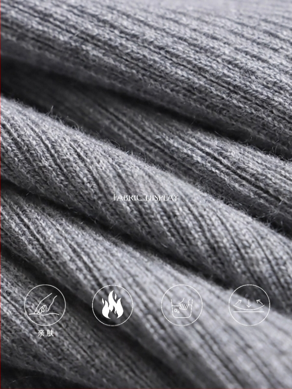 V-kaelusega kampsun, sale lõige, paks kudum, polüester-nailon segu, pikkade varrukatega.