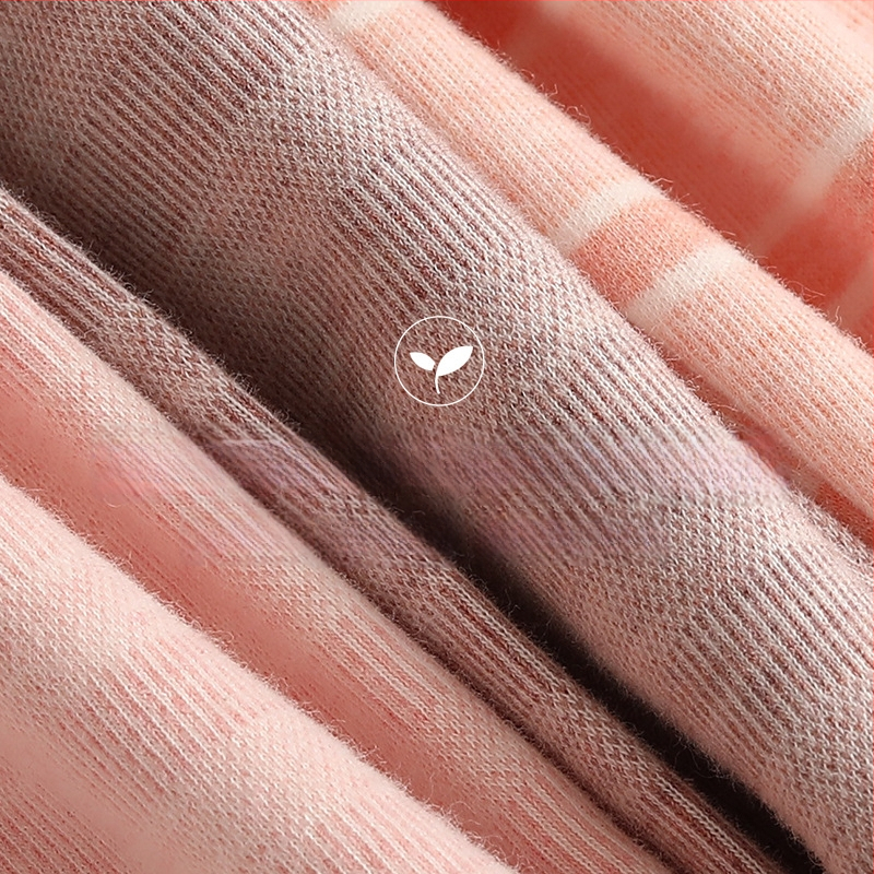 Medvilninis žindymo topas dryžiais, ilgomis rankovėmis, megztinio stiliaus, žindymo prieiga