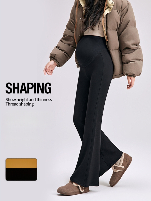 Rasedate laiad püksid Shark-stiiliga, kõhu tugi, puuvill, kõrge elastus, vaba lõige, sügis 2025