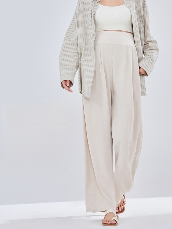 Rasedatele mõeldud laiad püksid, õhuke polüester (95%+), lõdva lõige, kevad-suvi 2025