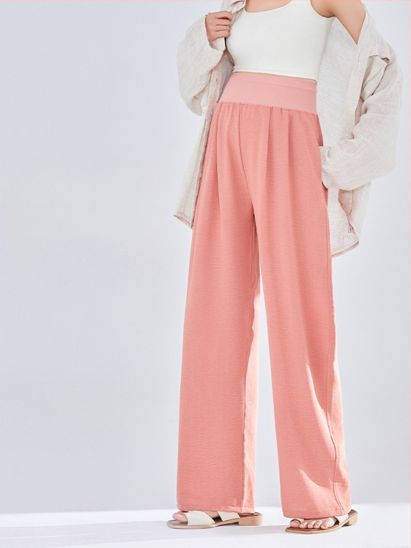 Rasedatele mõeldud laiad püksid, õhuke polüester (95%+), lõdva lõige, kevad-suvi 2025