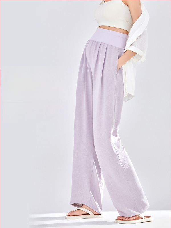 Rasedatele mõeldud laiad püksid, õhuke polüester (95%+), lõdva lõige, kevad-suvi 2025