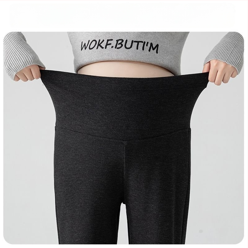 Grūtnieču bikses – 9/10 garums, brīvs piegriezums, chenille audums ar spandeksu līdz 30%, regulējams platākais apakšējais gals