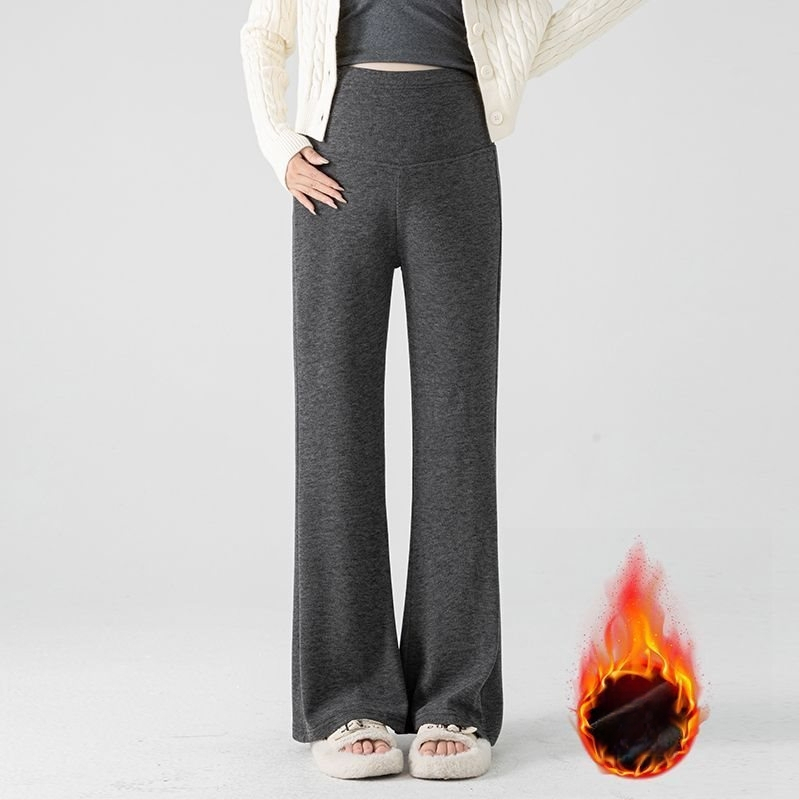 Grūtnieču bikses – 9/10 garums, brīvs piegriezums, chenille audums ar spandeksu līdz 30%, regulējams platākais apakšējais gals