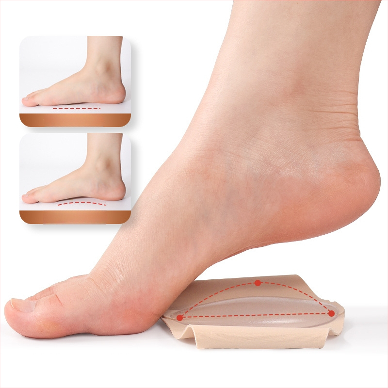 Kaarepad jalale, elastne, kantav, lame ortopedeetiline pad plantar fascijale (SEBS, mudel ZG800, stiil: kaarepad, bränd Nail mark)