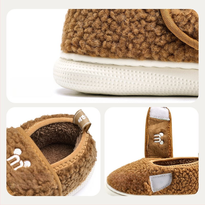 Laste soojad kodukingad puuvillast, unisex; vanuserühm 4–16 a.; päritolu Ningbo, Zhejiang; ülaosa: plüüsvooder; tald: EVA