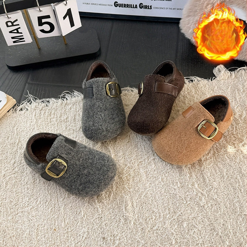 Unisex laste kingad Korea stiilis, kunstnahk, Velcro sulgemine, fliisvooder, 4–12-aastastele