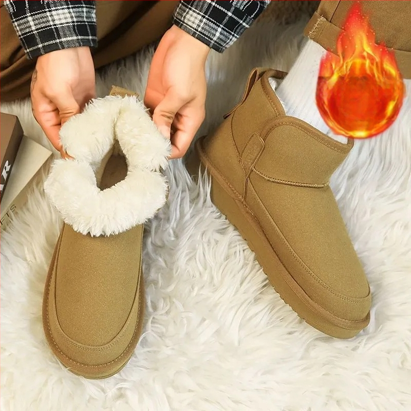 Ysnb Vyriški žieminiai sniego batai | Laisvalaikio stilius | Viršutinė dalis: dirbtinė PU; vidus: avies vilna integruota; padas: PVC; kulno aukštis: 3–5 cm; pado technologija: injection molded