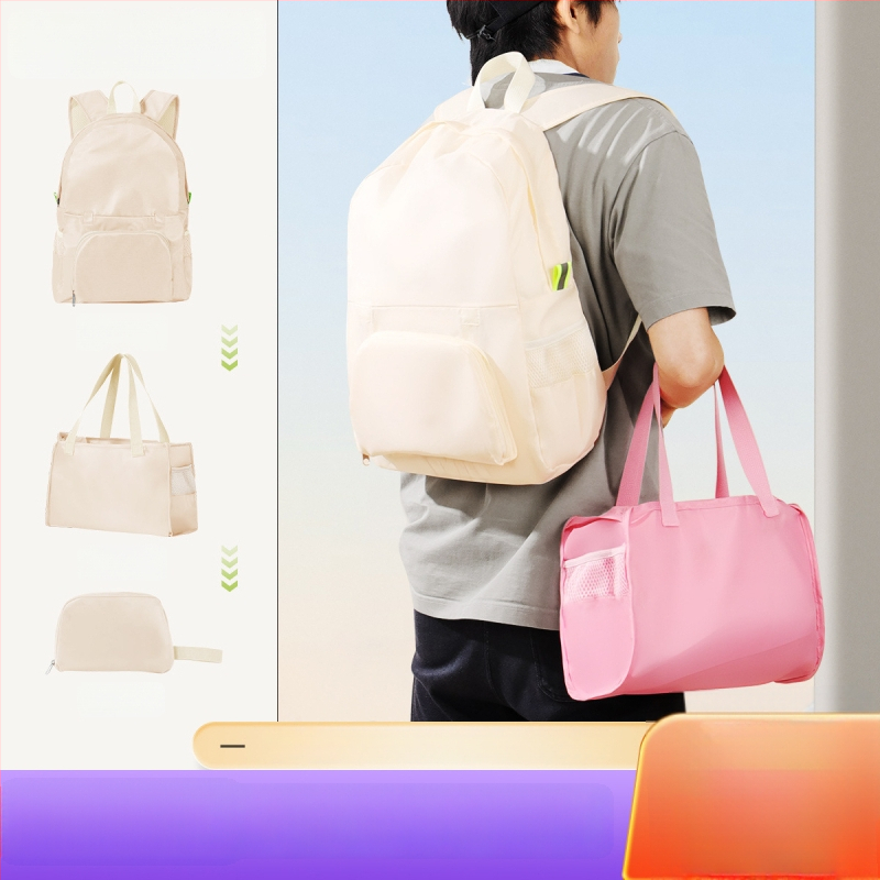 Volditav seljakott välispordiks – unisex, PVC, maht alla 20 l, vaba aja reisimiseks, kaheotstarbeline kasutus