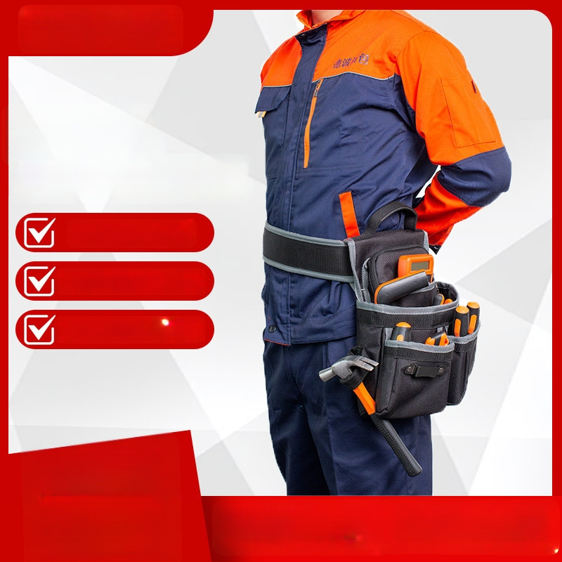 Double Dreamer Įrankių diržo krepšys, Multifunkcinė diržo kišenė, Vandeniui atsparus Oxford audinys, Išplėstas mažas elektrikisto krepšys, Stilius ZC-YB-003