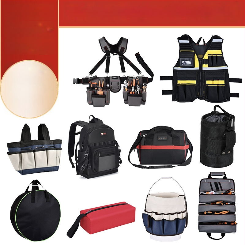 Double Dreamer Įrankių diržo krepšys, Multifunkcinė diržo kišenė, Vandeniui atsparus Oxford audinys, Išplėstas mažas elektrikisto krepšys, Stilius ZC-YB-003