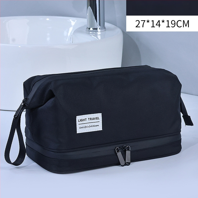 Kelioninė kosmetinė dėžutė su drėgna/sausa atskyrimu, unisex, ultralekva, aukštos tankio nailonas, atspari vandeniui ir kvėpuojanti