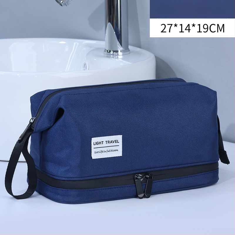 Kelioninė kosmetinė dėžutė su drėgna/sausa atskyrimu, unisex, ultralekva, aukštos tankio nailonas, atspari vandeniui ir kvėpuojanti