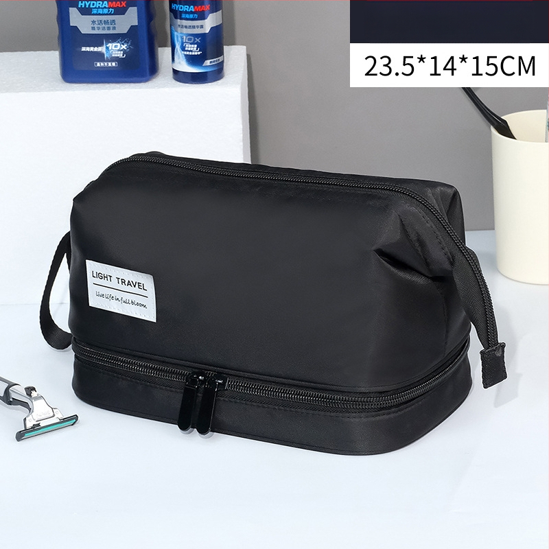 Kelioninė kosmetinė dėžutė su drėgna/sausa atskyrimu, unisex, ultralekva, aukštos tankio nailonas, atspari vandeniui ir kvėpuojanti