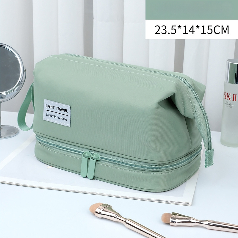 Kelioninė kosmetinė dėžutė su drėgna/sausa atskyrimu, unisex, ultralekva, aukštos tankio nailonas, atspari vandeniui ir kvėpuojanti