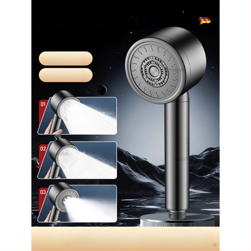 304 roostevabast terasest dušipea pressuriseeritud temperatuuri kontrolliga – ümmargune kuju, elektroplaaditud viimistlus, purunemiskindel