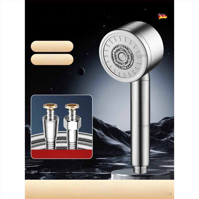 304 roostevabast terasest dušipea pressuriseeritud temperatuuri kontrolliga – ümmargune kuju, elektroplaaditud viimistlus, purunemiskindel