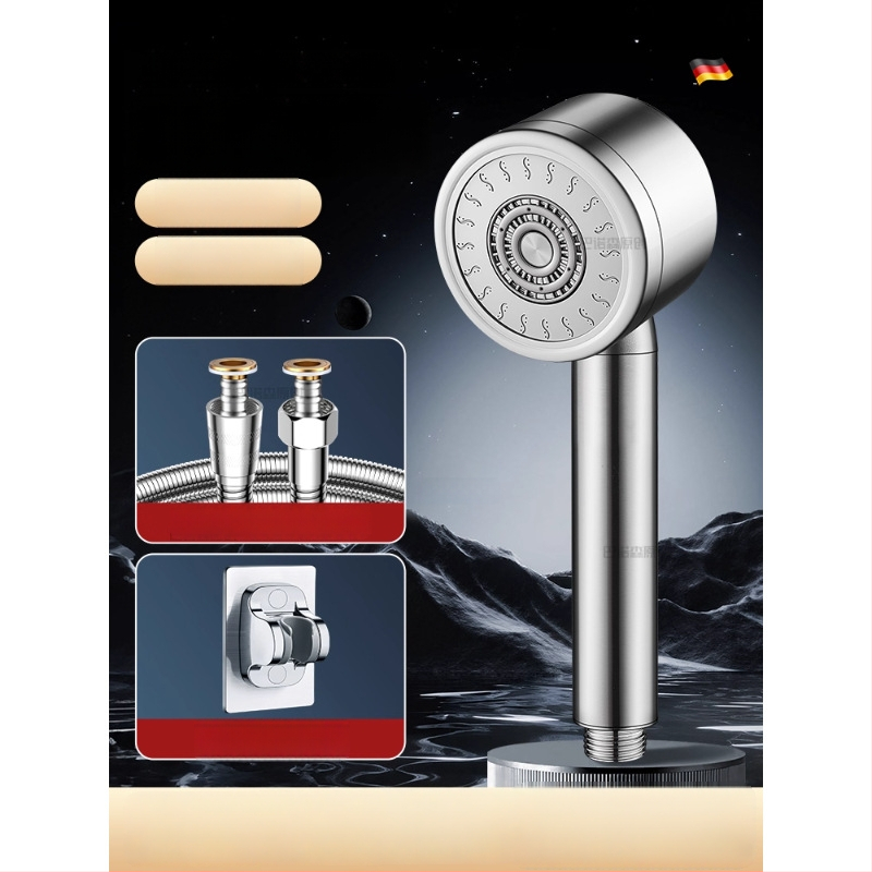 304 roostevabast terasest dušipea pressuriseeritud temperatuuri kontrolliga – ümmargune kuju, elektroplaaditud viimistlus, purunemiskindel