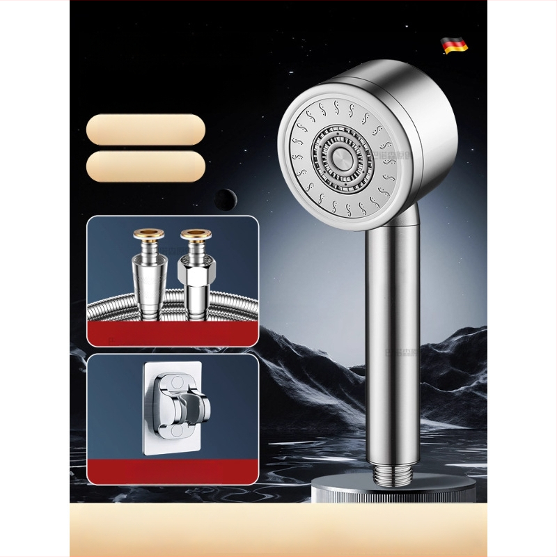 304 roostevabast terasest dušipea pressuriseeritud temperatuuri kontrolliga – ümmargune kuju, elektroplaaditud viimistlus, purunemiskindel