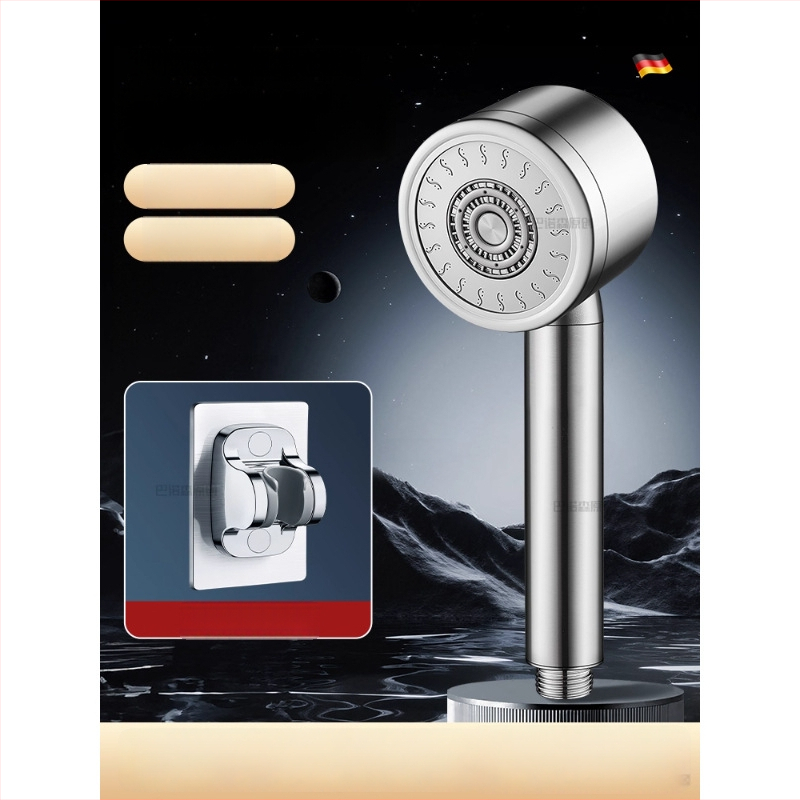 304 roostevabast terasest dušipea pressuriseeritud temperatuuri kontrolliga – ümmargune kuju, elektroplaaditud viimistlus, purunemiskindel