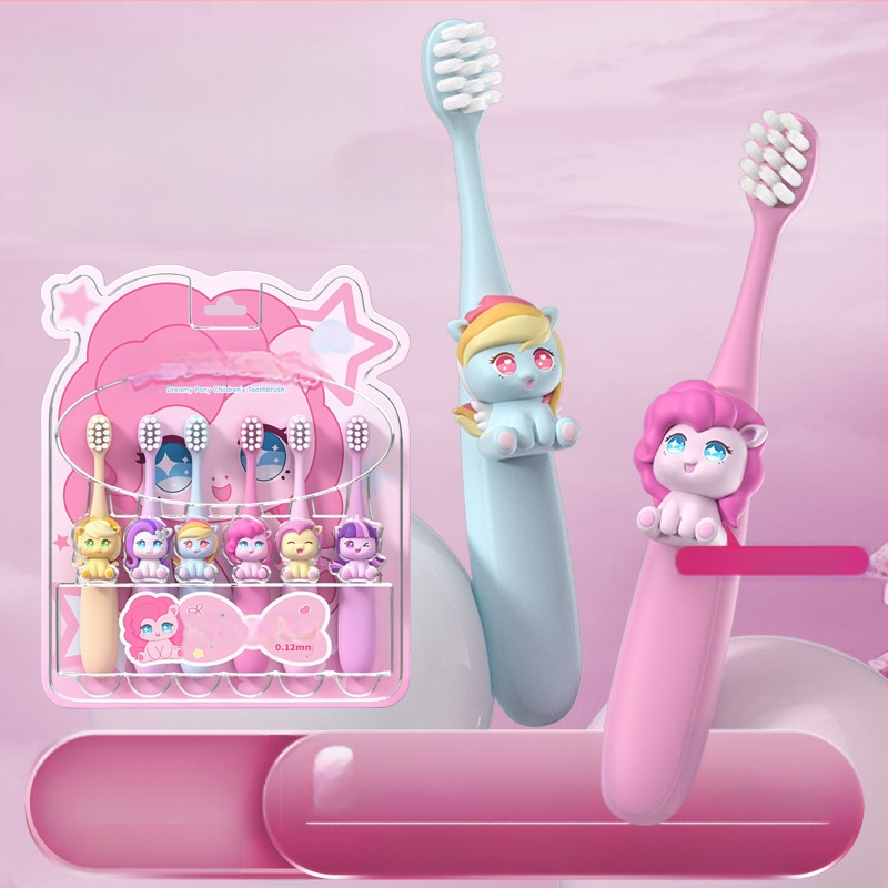 Rokas manuālā bērnu zobu birste ar mīkstām sariņām (sešu vienību iepakojums; CKT25-9-1; Brush mibala; bērniem)