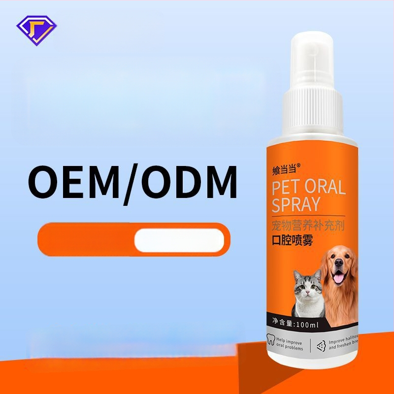 Burnos gaivinimo purškiklis naminėms gyvūnėliams – šunims ir katėms, skysta formulė, gaivina kvapą, balina dantis, periodontinės priežiūros