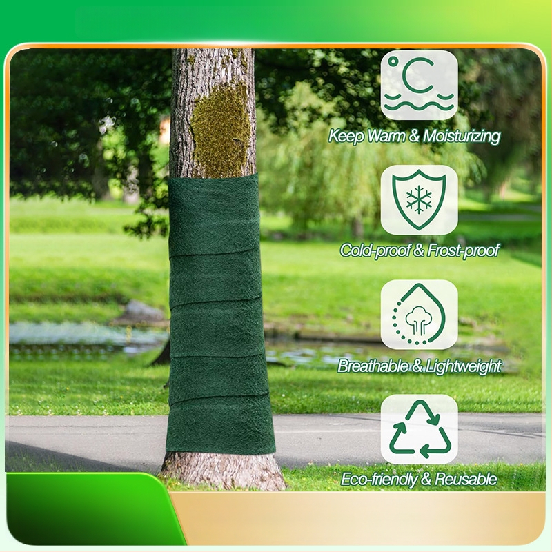 Medžių įvyniojimo audinys – poliesterio izoliacija ir drėkinimas šalčio apsaugai kraštovaizdžio kūrimui