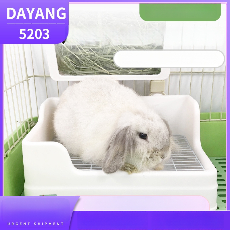 Dayang triušio tualetas – prieš išvertimą, prieš šlapimą, medžiagos: PP, ph+ps, metalas, modelis 5203