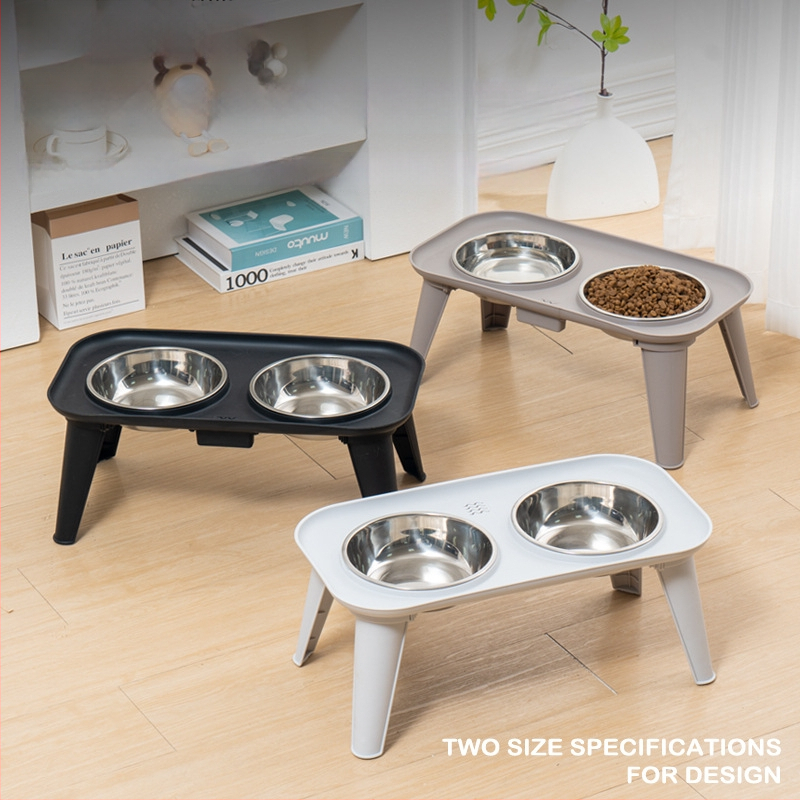 Nerūdijančio plieno gyvūnėlių maitinimo rinkinys — dvigubas dubuo su kaklo apsauga, išimamas, kilmė Zhejiang