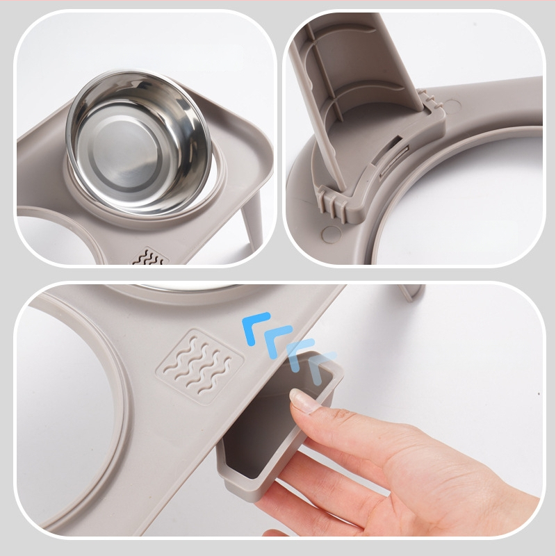 Nerūdijančio plieno gyvūnėlių maitinimo rinkinys — dvigubas dubuo su kaklo apsauga, išimamas, kilmė Zhejiang