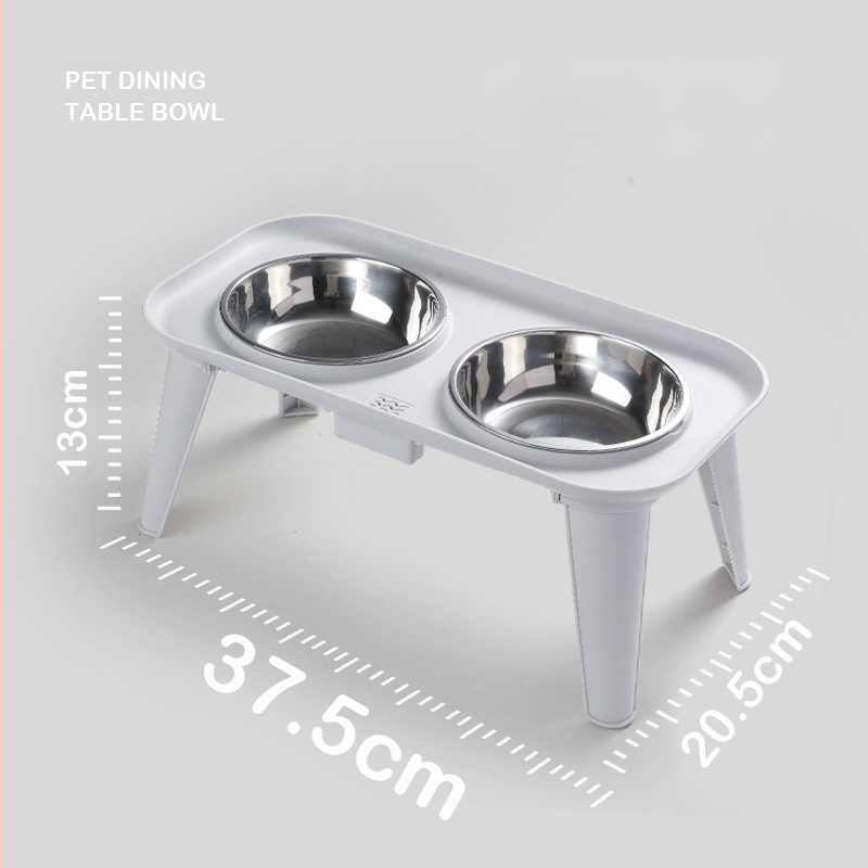 Nerūdijančio plieno gyvūnėlių maitinimo rinkinys — dvigubas dubuo su kaklo apsauga, išimamas, kilmė Zhejiang